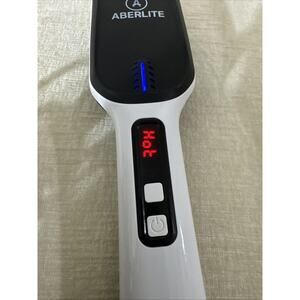 Aberlite Beard Straightening Brush Digital Display 30W Black White Excellent